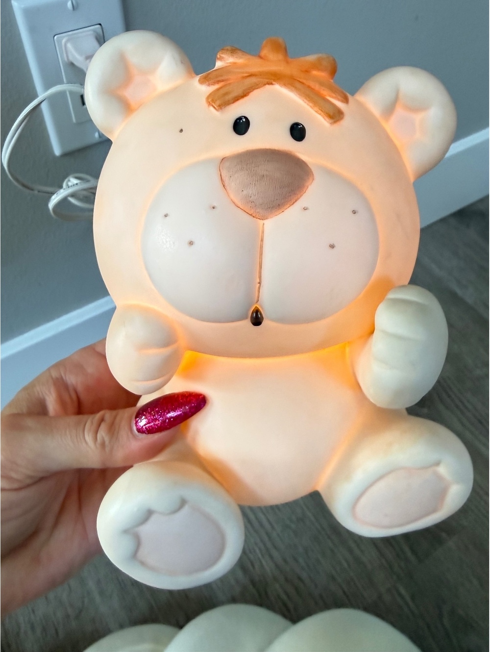 Vintage Bumpkins Baby Bear Ceramic Night Light Lamp